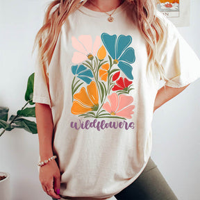 Retro Garden Wildflowers T-Shirt