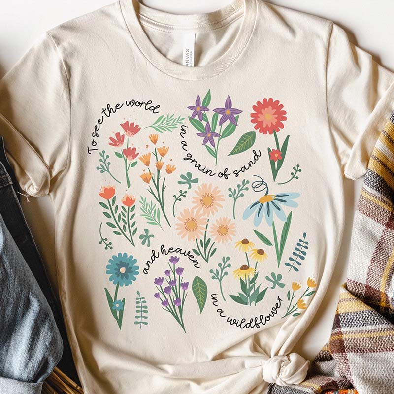 To See The World Vintage Flower T-Shirt