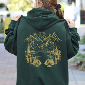 Nature Mountain Hiking Forest Core Hoodie