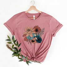 Colorful Flower Bouquet Plant Graphic T-Shirt