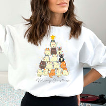 Meow Christmas Cat Tree Sweatshirt