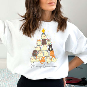 Meow Christmas Cat Tree Sweatshirt