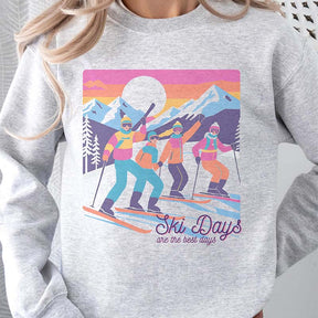 Ski Days Retro Snow Lover Sweatshirt