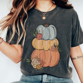 Watercolor Pumpkin Halloween Fall T-Shirt