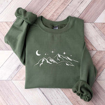 Mountain Moon and Stars Sweatshirt