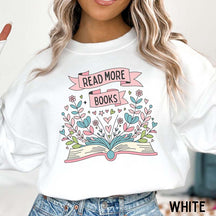 Boho Floral Literary Read More Book Sweatshirt