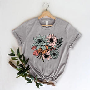 Botanical Bouquet Flower Lover Springtime T-Shirt