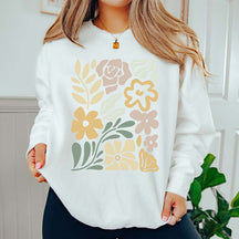 Retro Wavy Flowers Sweatshirt