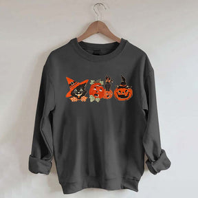 Halloween Black Cat Pumpkin Sweatshirt