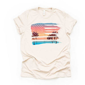 Patriotic Beach Flag T-Shirt