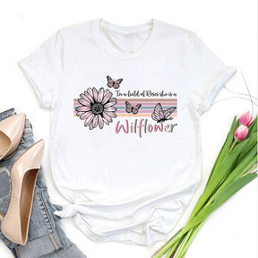 Sunflower with Butterflies T-Shirt