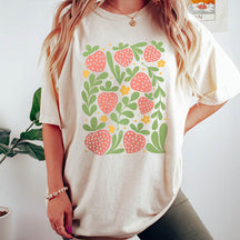 Boho Summer Fruits Strawberries T-Shirt