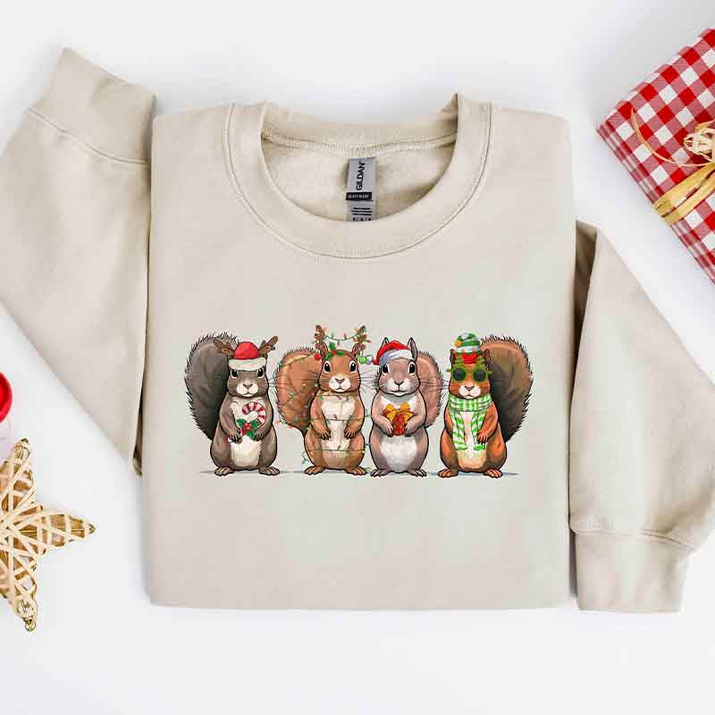 Squirrel Christmas Animals Sweatshirt