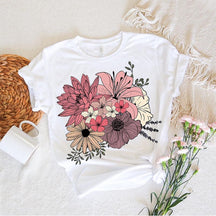 Floral Boho Trendy Flower Bouquet T-Shirt