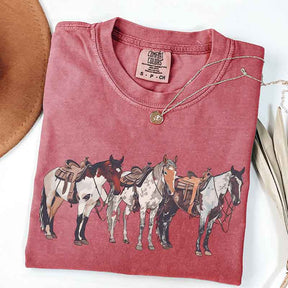 Western Graphic Horse Ranch Girl T-Shirt