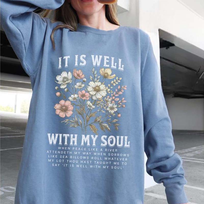 Boho  Bible Verse Floral Sweatshirt