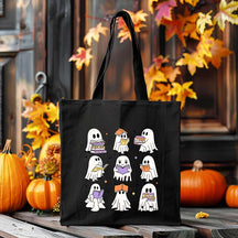 Halloween Bookish Ghosts Tote Bag