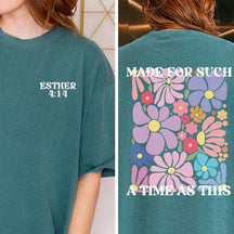 Boho Trendy Retro Floral Esther 4:14 T-Shirt