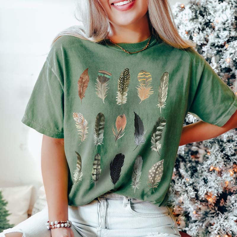 Painted Feathers Bird Nature T-Shirt