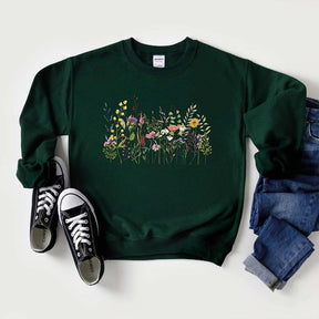 Pastel Floral Wild Flowers Lover Sweatshirt