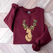 Christmas Deer Cozy Holiday Reindeer Sweatshirt