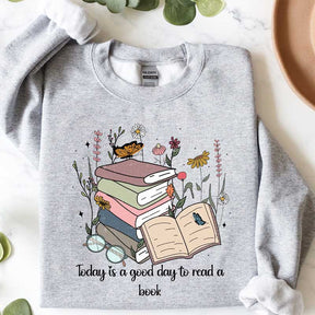 Retro Funny Book Reading Sweatshirt