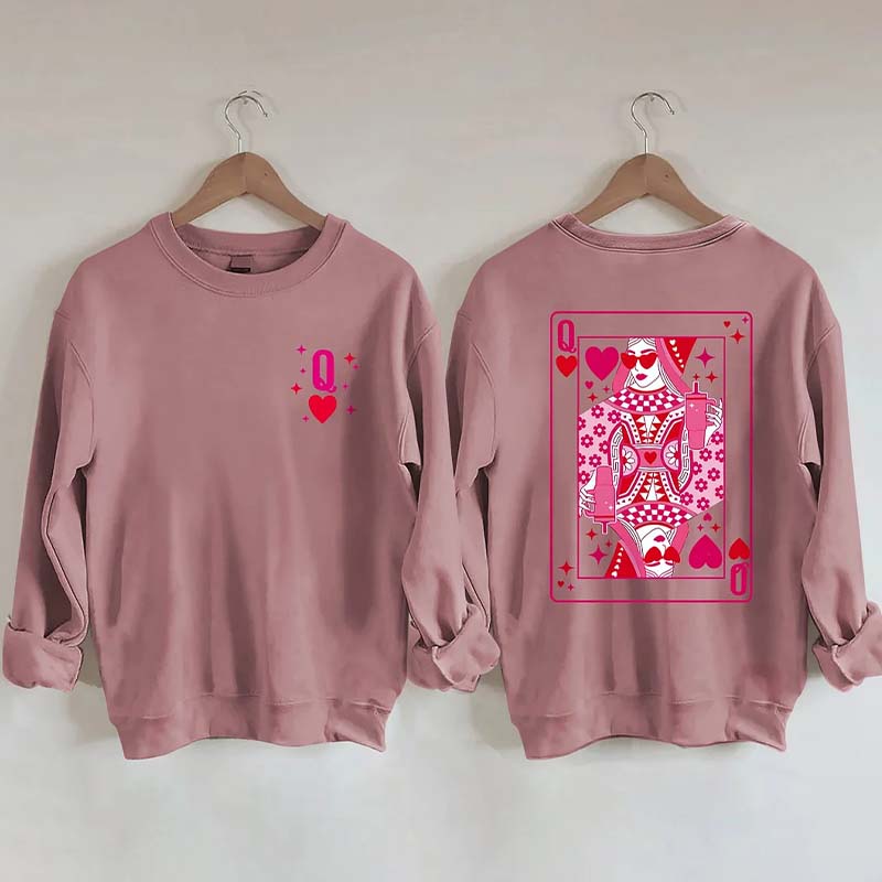 Queen Of Hearts Valentine's Day Sweatshirt