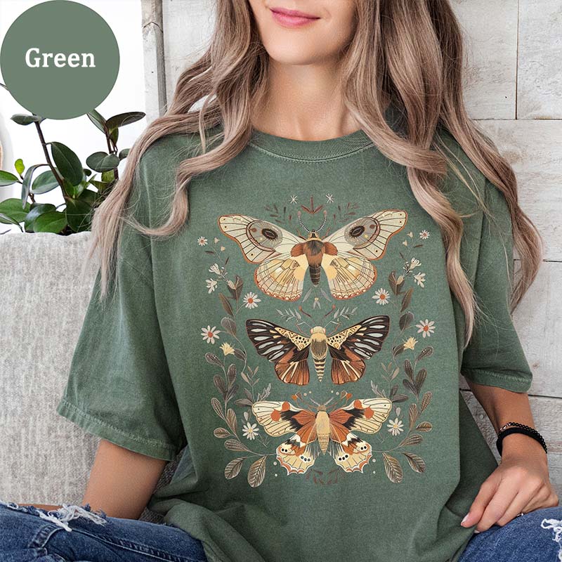 Vintage Floral Moth Insect T-Shirt