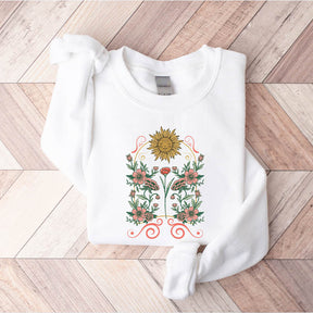 Mystic Floral Celestial Sun Sweatshirt