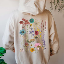 Vintage Pressed Girls Floral Hoodie