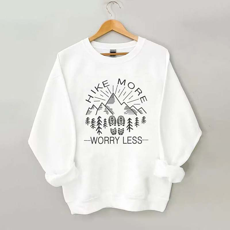 Hike More Worry Less Mountain Sweatshirt