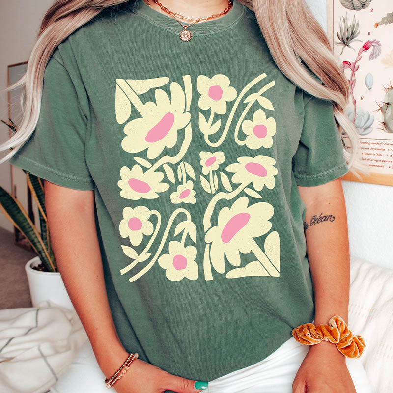 Yellow Daisy Comfort Colors T-Shirt