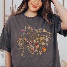 Spring Wildflower Butterfly Nature Lover T-Shirt