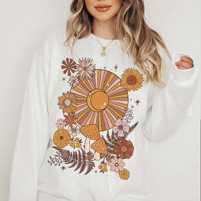 Bohemian Retro Sun Moon Stars Sweatshirt