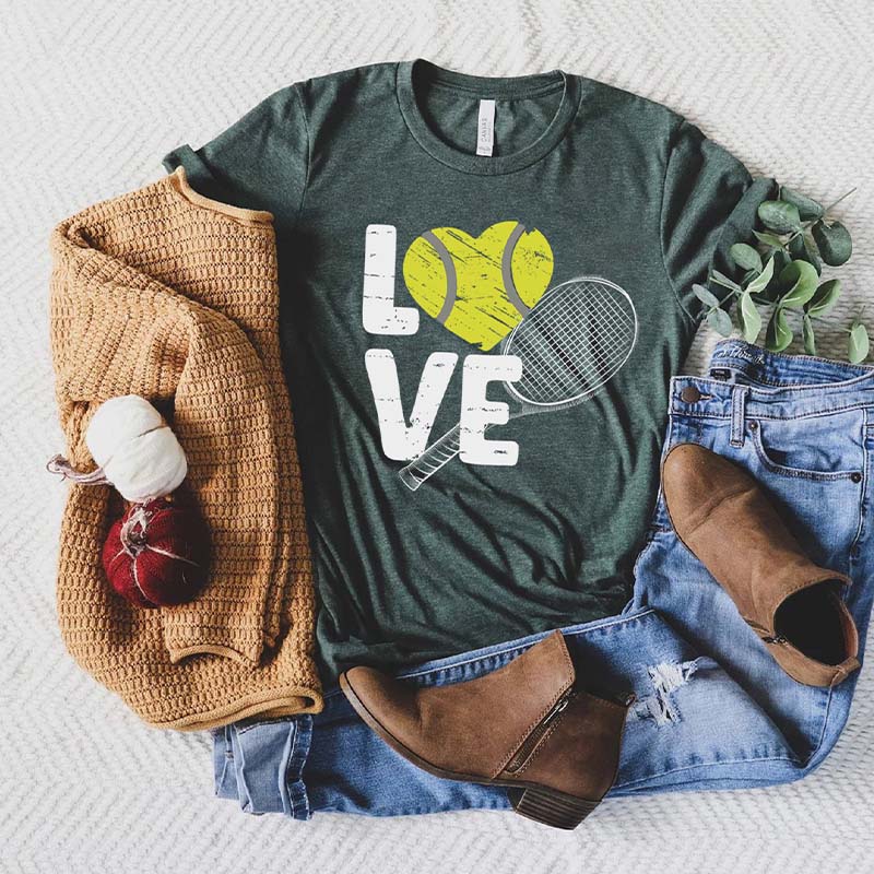 Tennis Love Sports Mom T-Shirt