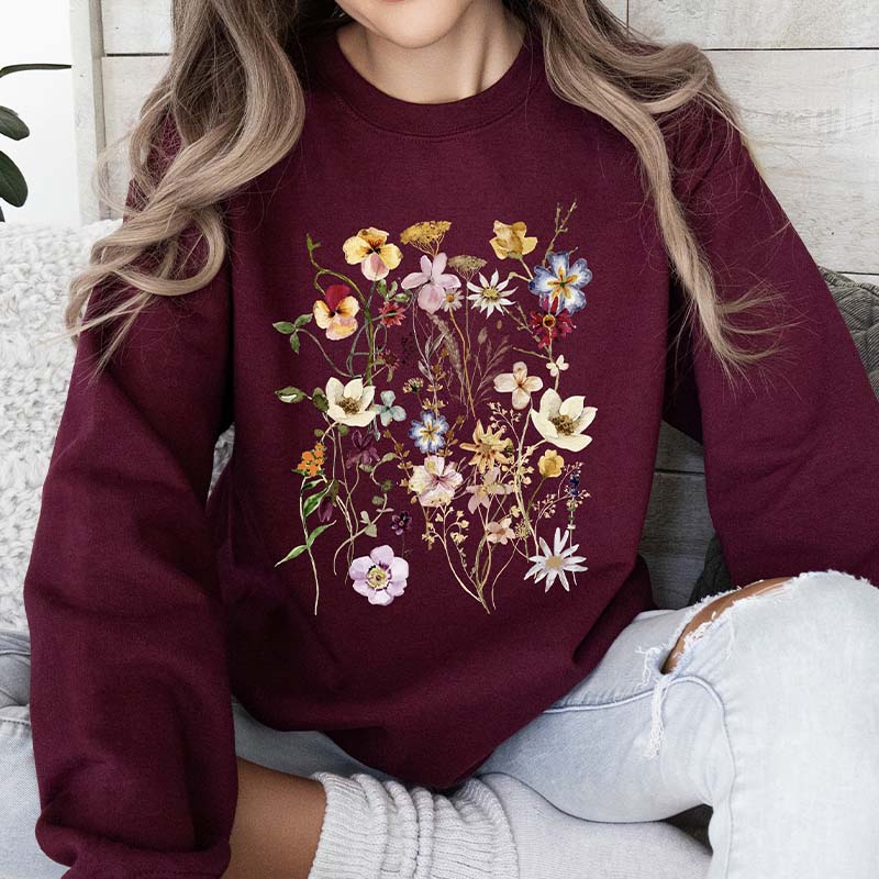 Meadow Pressed Flower Sweatshirt