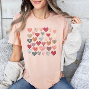 Vintage Hearts Valentines Love T-Shirt