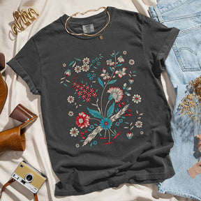 Boho Floral Botanical T-Shirt