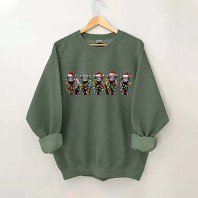 Christmas Cows Lights Sweatshirt