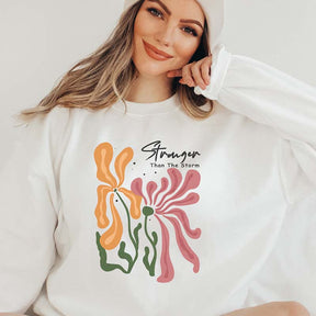 Boho Flower Botanical Minimalist Sweatshirt