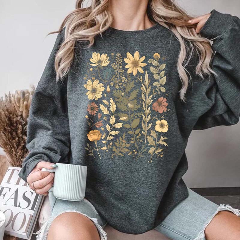 Gift for Women's Wildflower Sweatshirt