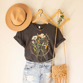 Wild Flower Graphic Plant T-Shirt