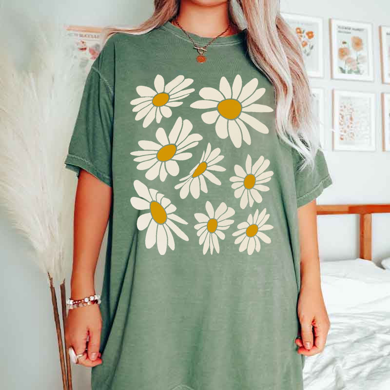 Retro Unique Modern Flower T-Shirt