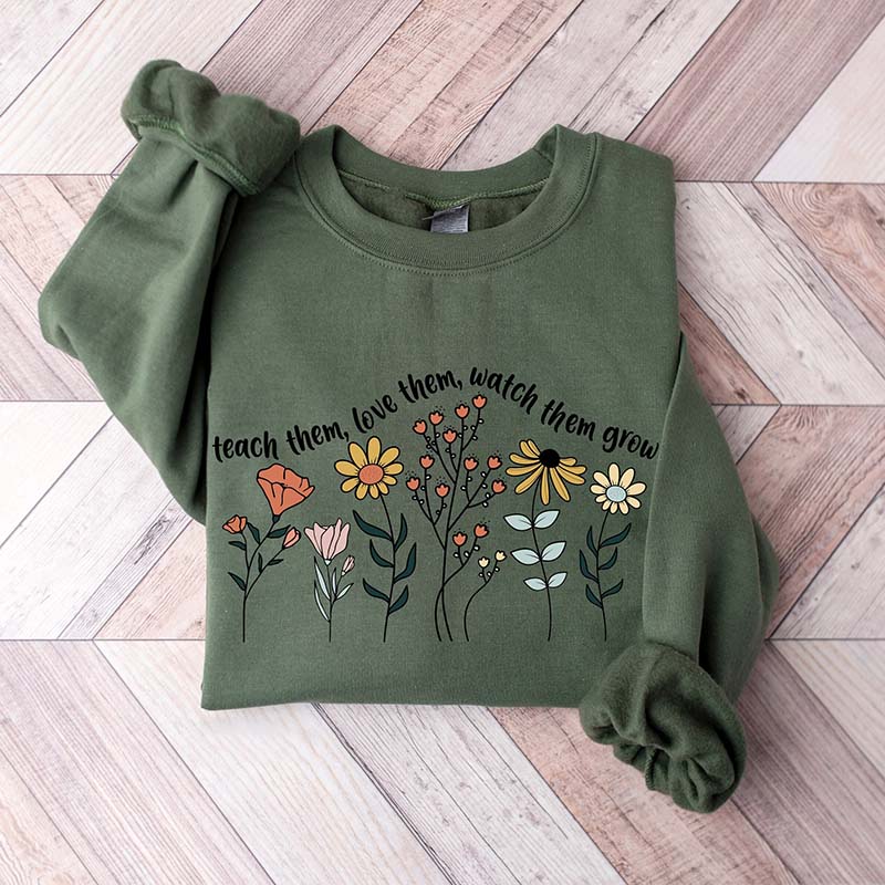 Floral Teacher Sweatshirt