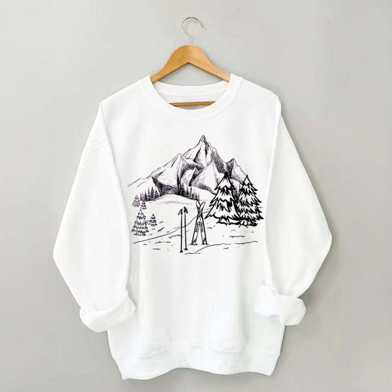 Aesthetic Ski Mountain Sweatshirt