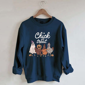 Chick Or Treat Halloween Chicken Sweatshirt