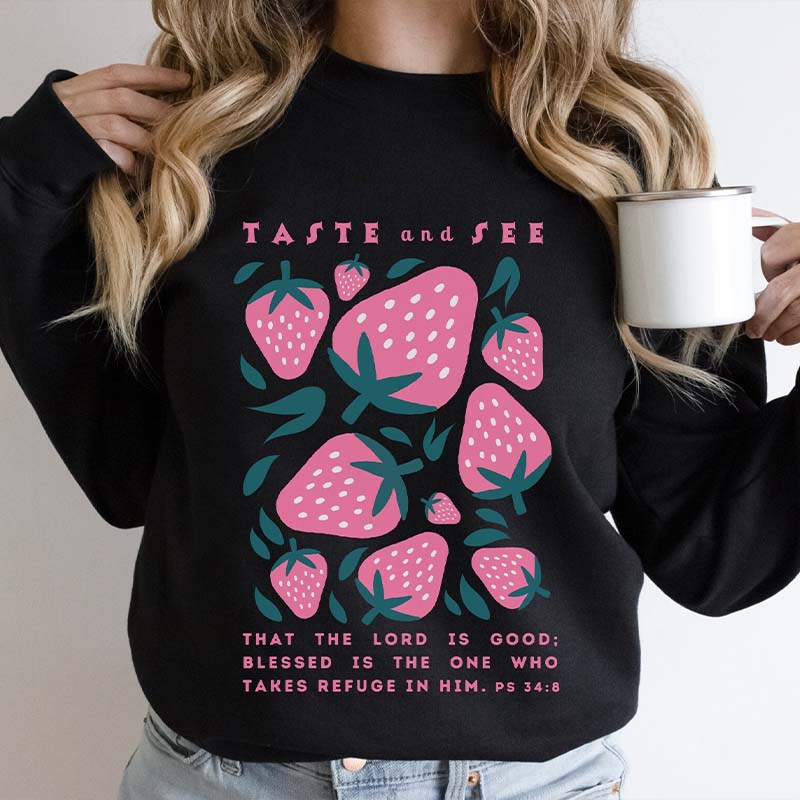 Faith Based Bible Verse Strawberry Sweatshirt