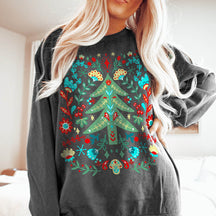 Scandinavian Christmas Folk Art Sweatshirt