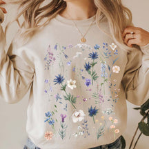 Cottagecore Wildflowers and Thistles  Sweatshirt