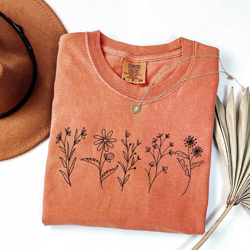 Wild Flower Floral Cottagecore T-Shirt